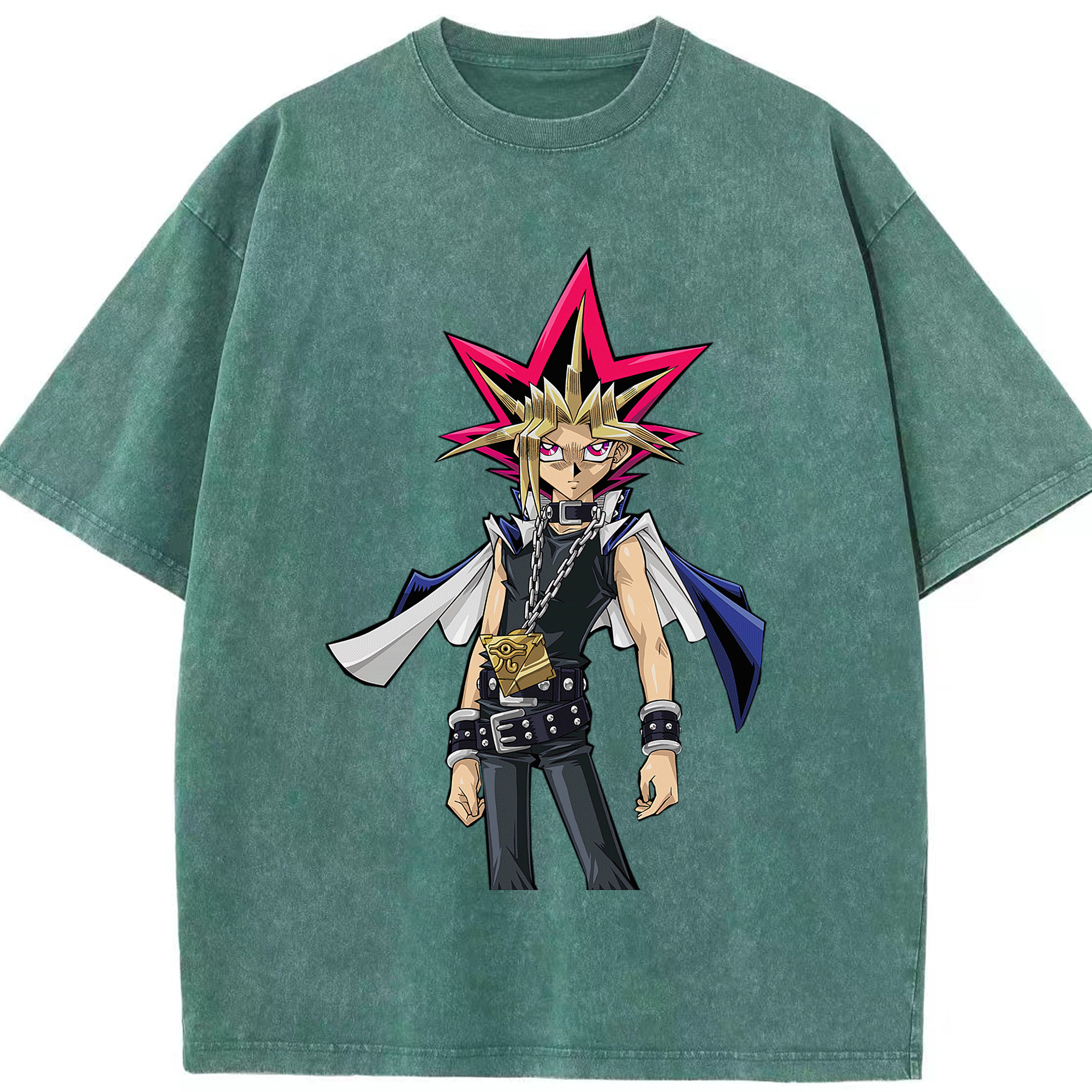 （画像用） 遊☆戯☆王 Yu-Gi-Oh! 綿100% ヴィンテージ風 半袖Tシャツ（フロントプリント）